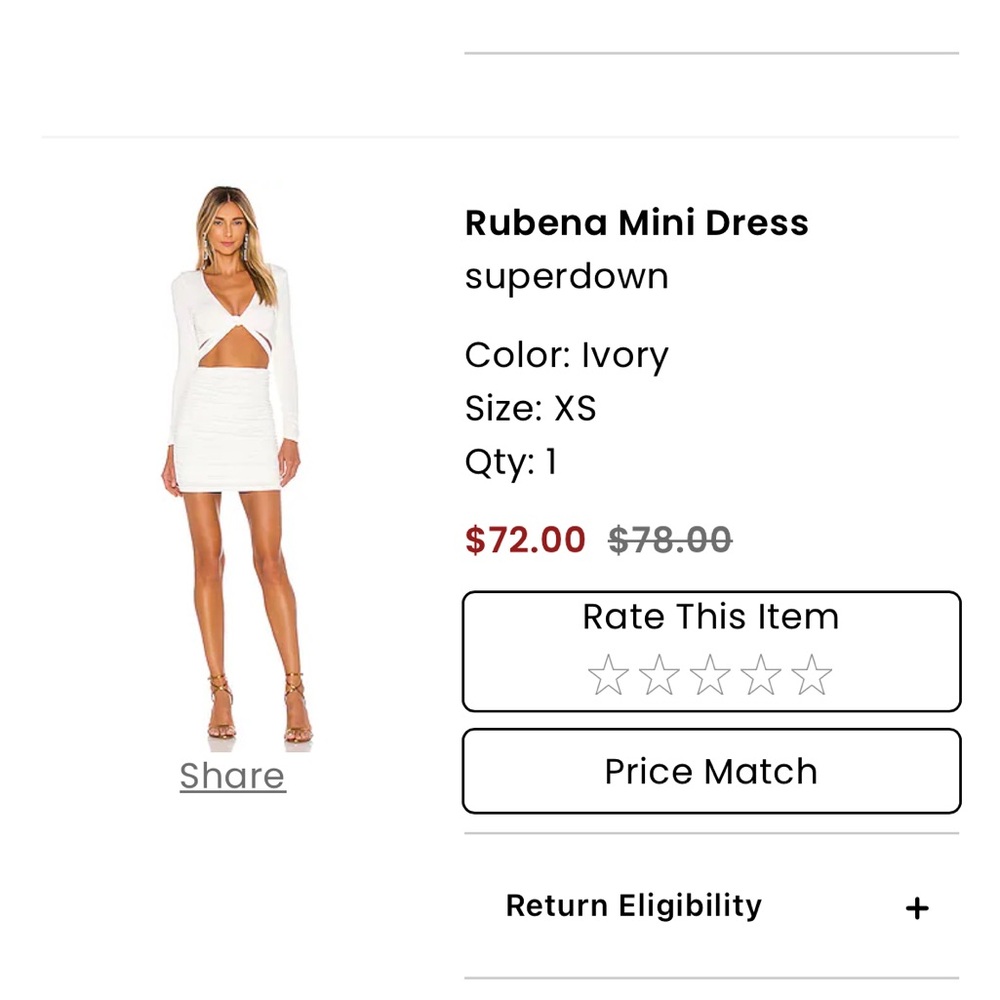 Superdown Rubena Mini Dress - Ivory